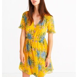 Madewell Floral Yellow Dress